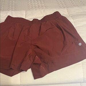 Apana womens Athletic Shorts in Deep Rust